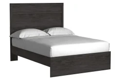Stelsie Panel Bed, Dresser, Mirror & Nightstand In Gray, Full