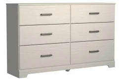 Stelsie Panel Bed, Dresser, Mirror & Nightstand In Gray, Full