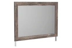 Stelsie Panel Bed, Dresser, Mirror & Nightstand In Gray, Full