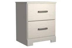 Stelsie Panel Bed, Dresser, Mirror & Nightstand In Gray, Full