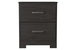 Stelsie Panel Bed, Dresser, Mirror & Nightstand In Gray, Full