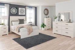Stelsie Panel Bed In Gray, Full