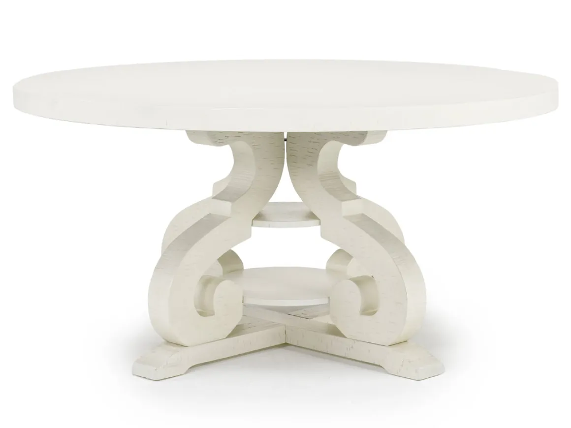 Stone Round Dining Table In White