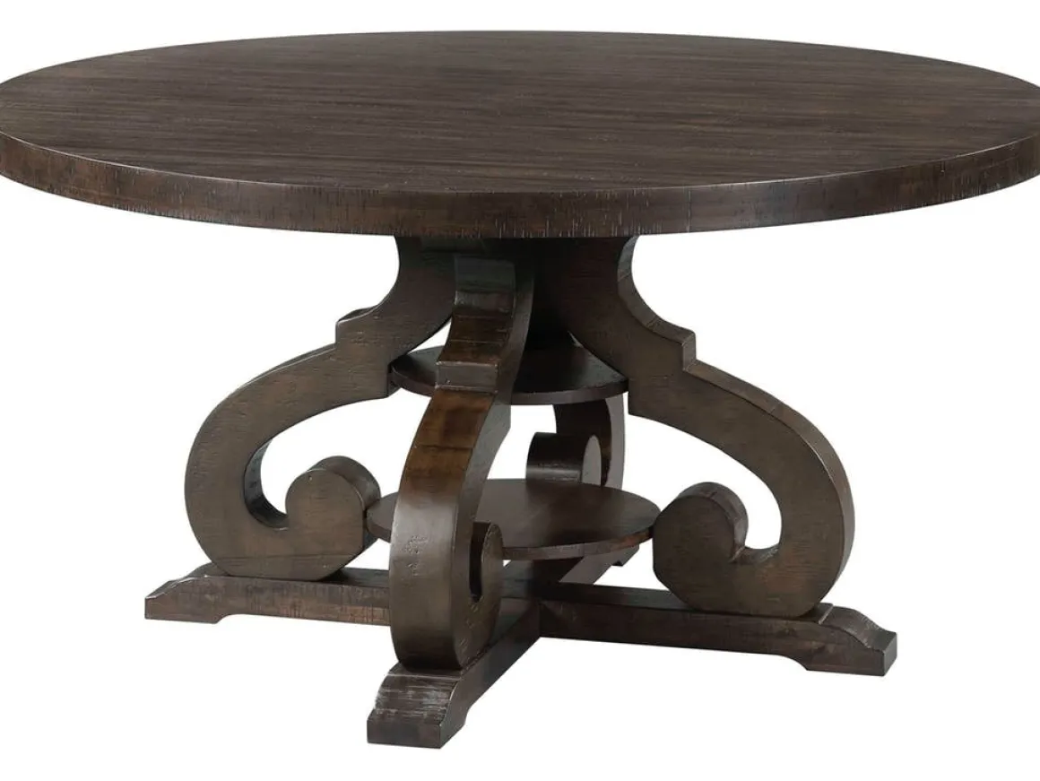 Stone Round Dining Table In White