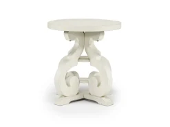 Stone Round End Table In Charcoal