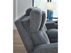 Studio Cave 2 Power Sofa W/ Drop Down Table In Steel