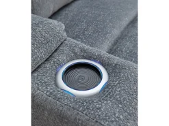 Studio Cave 2 Power Sofa W/ Drop Down Table In Steel