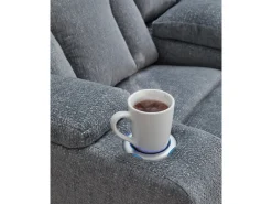 Studio Cave 2 Power Sofa W/ Drop Down Table In Steel