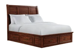 Sullivan Panel Bed W/ Storage, Dresser, Mirror & Nightstand In Drift Gray, Queen