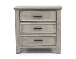 Sullivan Panel Bed W/ Storage, Dresser, Mirror & Nightstand In Drift Gray, Queen