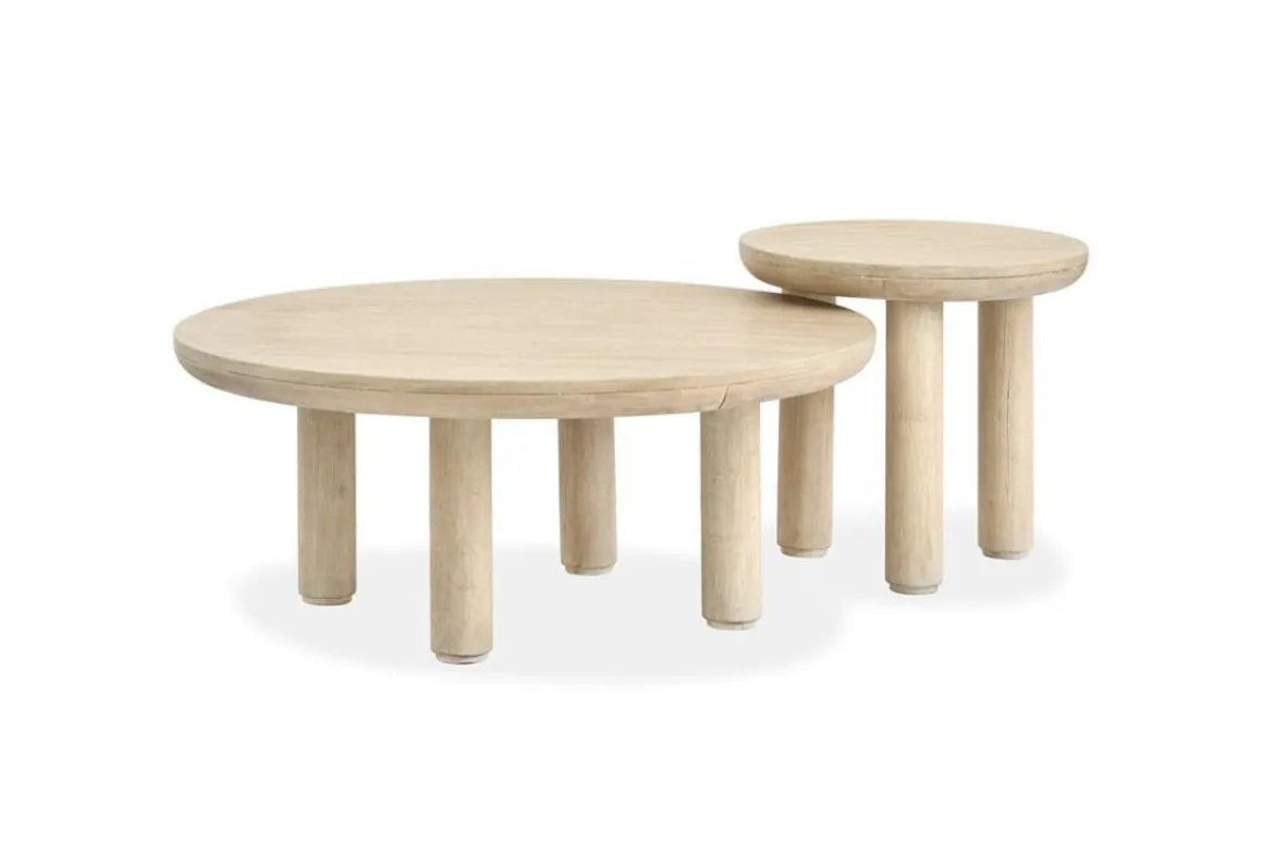 Sunset Cove Nesting Coffee Tables In Sanibel Brown
