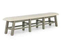 Telluride Dining Table & 4 X-Back Chairs & Bench In Driftwood