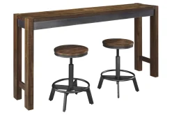 Torjin Counter Height Sofa Bar Table In Brown