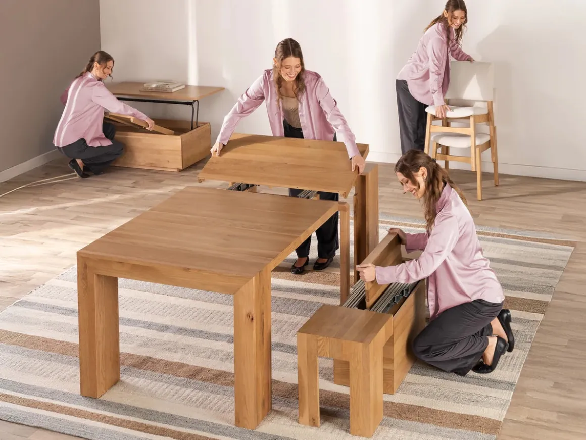 Transformer Extendable Dining Table In Scandinavian Oak