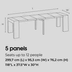 Transformer Extendable Dining Table In Scandinavian Oak