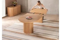 Transformer Round Server In Scandinavian Oak