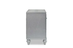Valentino Nightstand In Silver