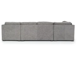 Vivian Full Pullout Tux Chaise Sectional W/ Storage In Gray, Left Facing