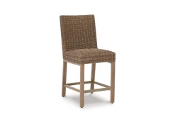Walton Bridge Outdoor Bar Stool In Driftwood, Set Of 2
