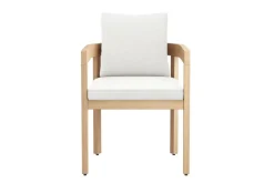 Wesley Outdoor Dining Table & 8 Chairs In White/Natural