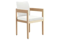 Wesley Outdoor Side Chair In White/Natural