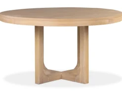 White Oak Round Dining Table In Butternut