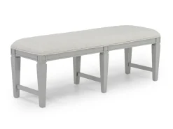 Willowbrook Dining Table, 4 Chairs & Bench In Pebble, Slat