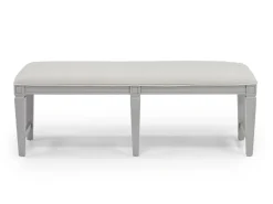 Willowbrook Dining Table, 4 Chairs & Bench In Pebble, Slat