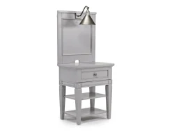 Willowbrook Nightstand & Hutch W/ Lamp In Egg Shell White