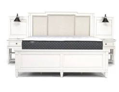 Willowbrook Nightstand & Hutch W/ Lamp In Egg Shell White
