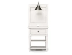 Willowbrook Nightstand & Hutch W/ Lamp In Egg Shell White