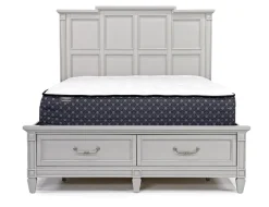 Willowbrook Panel Bed, Dresser, Mirror & Nightstand In Pebble, Queen