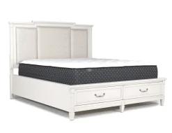 Willowbrook Upholstered Panel Bed In Pebble, Queen