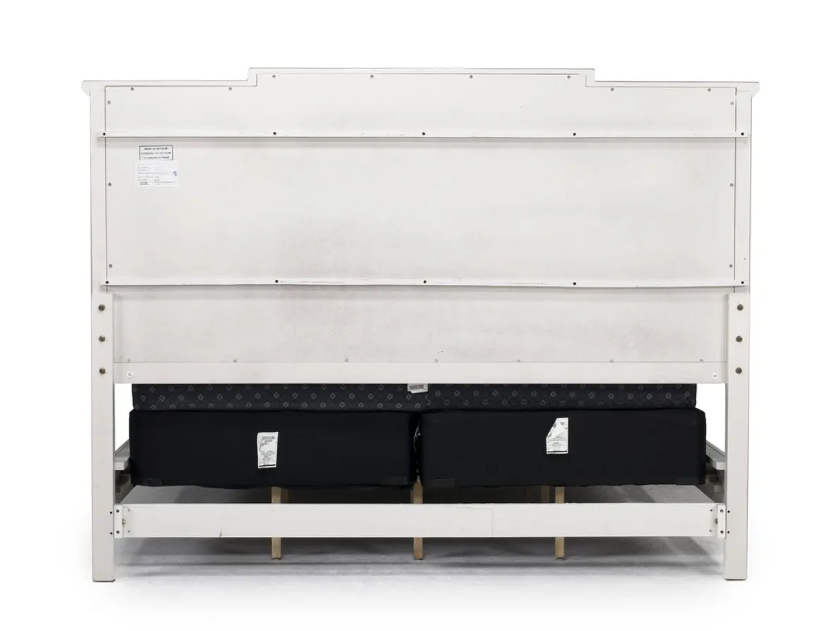 Willowbrook Upholstered Panel Bed In Pebble, Queen