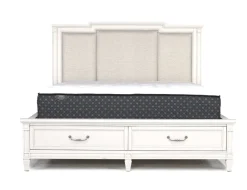 Willowbrook Upholstered Panel Bed In Pebble, Queen