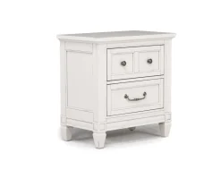 Willowbrook Upholstered Panel Bed, Dresser, Mirror & Nightstand In Pebble, Queen