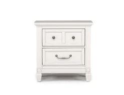 Willowbrook Upholstered Panel Bed, Dresser, Mirror & Nightstand In Pebble, Queen