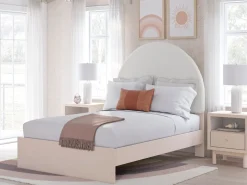 Wistenpine Panel Bed W/ Storage In Blush, Twin