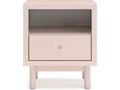 Wistenpine Panel Bed W/ Storage, Dresser, Mirror & Nightstand In Blush, Twin