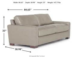 York Sofa In York Chestnut Leather
